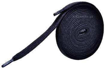 CZARNE Płaskie WZMACNIANE Sznurowadła do łyżew hokejowych 10 mm SZEROKIE Sznurówki do rolek wrotek hokejówek 1 CM