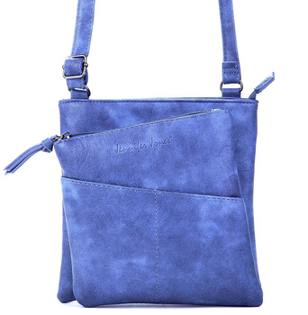 GRANATOWA CODZIENNA ZGRABNA TOREBKA LISTONOSZKA DAMSKA KHAKI JENNIFER JONES / G4-77