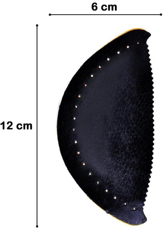 CZARNE PELOTY METATARSALNE DO BUTÓW SKÓRA CARBOSAN FOAM / G10-61