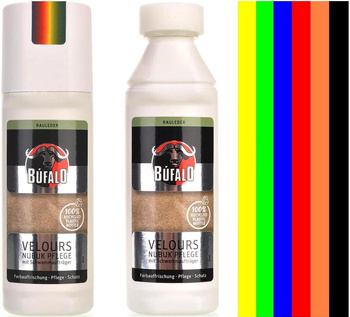 CZARNY RENOWATOR W PŁYNIE MAZAK DO ZAMSZU I NUBUKU BUFALO VELOURS NUBUK PFLEGE / G9-03