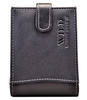 CZARNY POZIOMY SKÓRZANY WIZYTOWNIK NA ZAPINKĘ ETUI WILD THINGS ONLY !!! / G4-208