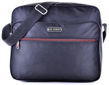 POZIOMA SOLIDNA TORBA MĘSKA NA RAMIĘ Z KODURY BAG STREET / G1-75