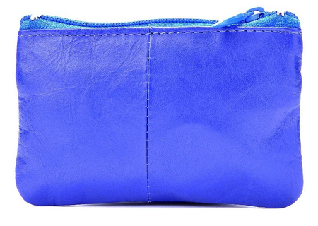 NIEBIESKIE SKÓRZANE ETUI NA KLUCZE OPRAWA SASZETKA NA SUWAK PITEREK BAG STREET / G4-57