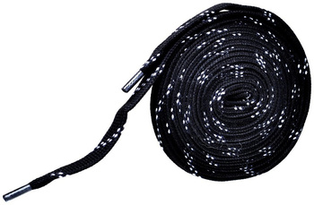 CZARNO-BIAŁE Płaskie WZMACNIANE Sznurowadła do łyżew hokejowych 10 mm SZEROKIE Sznurówki do rolek wrotek hokejówek 1 CM