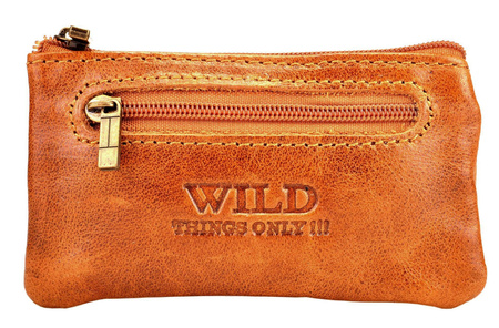 BRĄZOWE SKÓRZANE ETUI NA KLUCZE KLUCZÓWKA SASZETKA PITEREK WILD THINGS ONLY !!! / G3-229