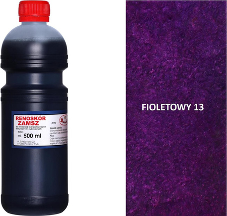 RENOSKÓR FARBA DO RENOWACJI ZAMSZU NUBUKU I WELURU 500 ML - FIOLETOWY / G13-05