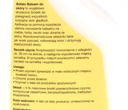 TARRAGO / BUFALO ZESTAW ŚRODKÓW DO CZYSZCZENIA I RENOWACJI SKÓRY NATURALNEJ GŁADKIEJ 625 ml
