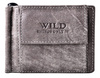 SZARY SKÓRZANY PORTFEL MĘSKI BANKNOTÓWKA NA BANKNOTY WILD THINGS ONLY !!! / G4-231