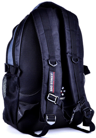 CZARNO SZARY PLECAK FUNKCJONALNY MIEJSKI TORNISTER BAG STREET COLLECTION / G4-17
