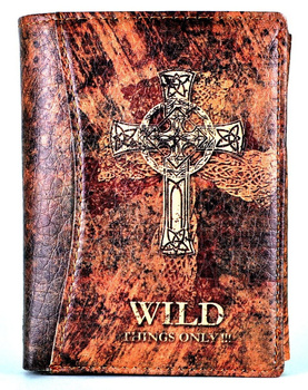 PIONOWY MĘSKI PORTFEL Z GRAFIKĄ KRZYŻA GOTHIC WILD THINGS ONLY !!! / G3-48