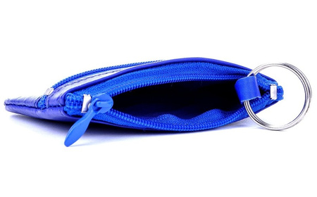 NIEBIESKIE SKÓRZANE ETUI NA KLUCZE OPRAWA SASZETKA NA SUWAK PITEREK BAG STREET / G4-57