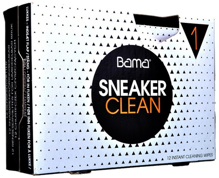 UNIWERSALNE ŚCIERECZKI MOKRE CHUSTECZKI CZYSZCZĄCE BAMA SNEAKER CLEAN 1 12 sztuk / G12-37