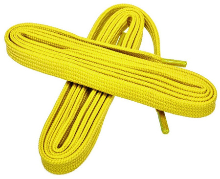 ŻÓŁTE Sznurowadła SZEROKIE Syntetyczne 7 mm PŁASKIE Poliestrowe SZNURÓWKI 0,7 cm do adidasów trampek sneakers