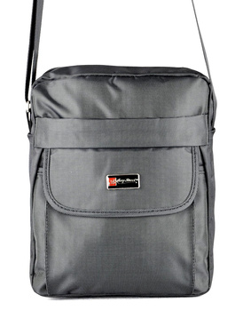 GRAFITOWA PIONOWA SASZETKA MĘSKA NA RAMIĘ TORBA PRZEWIESZKA Z KLAPĄ BAG STREET / G2-91