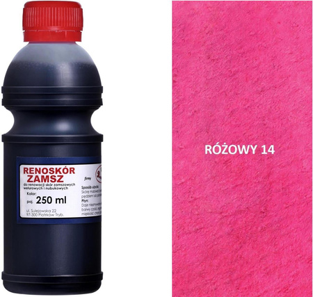 RENOSKÓR FARBA DO RENOWACJI ZAMSZU NUBUKU I WELURU 250 ML - RÓŻOWY / G12-98