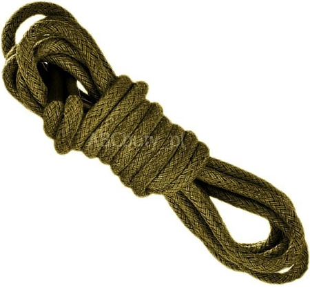 KHAKI oliwkowe Sznurowadła CIENKIE okrągłe 2,5 mm Bawełniane Sznurówki do butów