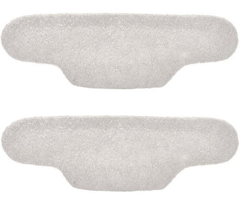 BIAŁE SKÓRZANE ZAPIĘTKI DO BUTÓW Z PODUSZKĄ LATEKSOWĄ / G10-82