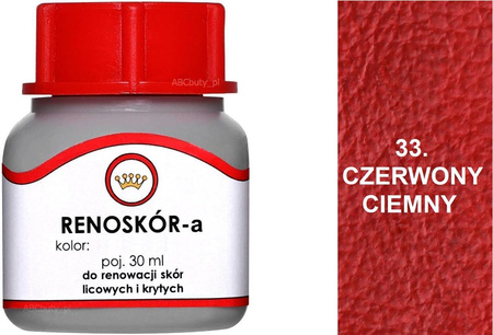 BARWNIK LAKIER WILBRA FARBA RENOSKÓR DO SKÓR GŁADKICH 200 ml - JEŻYNOWY 65 / G12-91