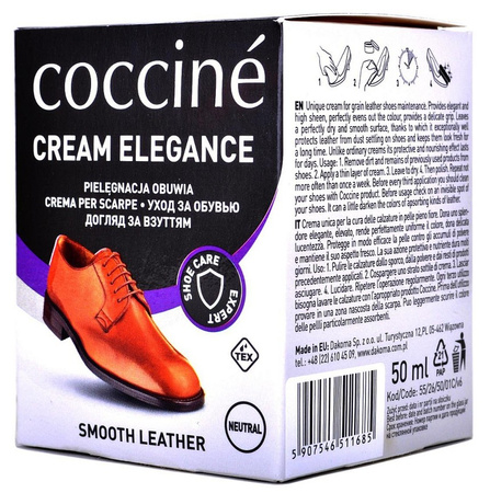 ZŁOTA 3541 PASTA DO SKÓRY GŁADKIEJ COCCINE CREAM ELEGANCE 50 ml / G12-11
