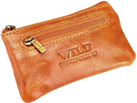 BRĄZOWE SKÓRZANE ETUI NA KLUCZE KLUCZÓWKA SASZETKA PITEREK WILD THINGS ONLY !!! / G3-229