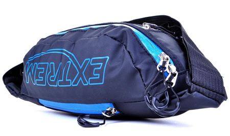 CZARNA NIEBIESKA SASZETKA BIODROWA NERKA NA PAS WATERPROOF BAG STREET EXTREM / G4-72