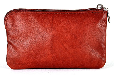MAHONIOWE SKÓRZANE ETUI NA KLUCZE OPRAWA SASZETKA NA SUWAK PITEREK BAG STREET / G3-63