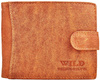 JASNY BRĄZ POZIOMY SKÓRZANY PORTFEL MĘSKI Z ZAPINKĄ WILD THINGS ONLY !!! / G4-216