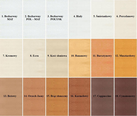 RENOSKÓR FARBA DO SKÓR LICOWYCH I KRYTYCH 30 ml - 60 KOLORÓW / G10-01