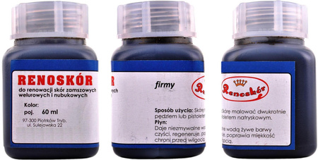 RENOSKÓR FARBA DO RENOWACJI ZAMSZU NUBUKU I WELURU 500 ML - GRANAT CIEMNY / G13-05
