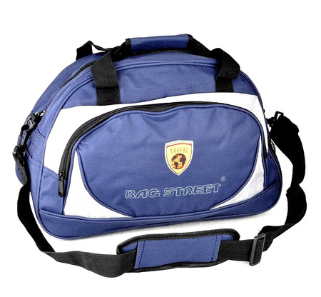 GRANATOWA ŚREDNIA SPORTOWA PODRÓŻNA TORBA NA BAGAŻ PODRĘCZNY TRAVEL BAG STREET / G2-496