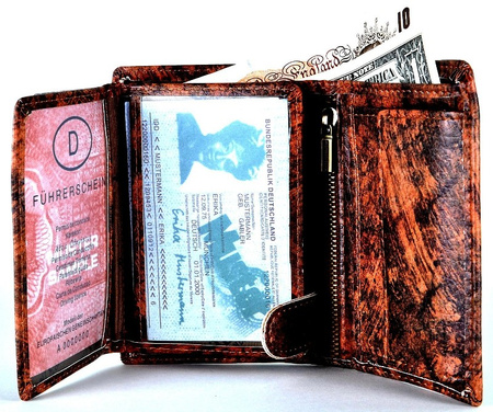 PIONOWY MĘSKI PORTFEL Z GRAFIKĄ KRZYŻA GOTHIC WILD THINGS ONLY !!! / G3-48